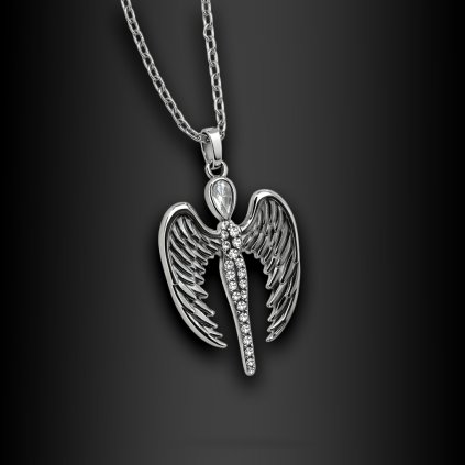 Ocelový přívěsek anděl Althaea (1)