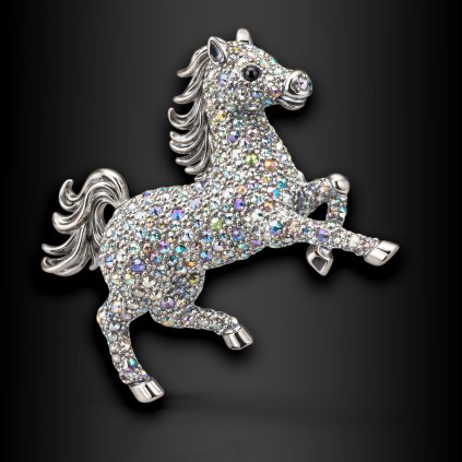 EQUARIA – luxusní brož s motivem ušlechtilého zvířete (5)