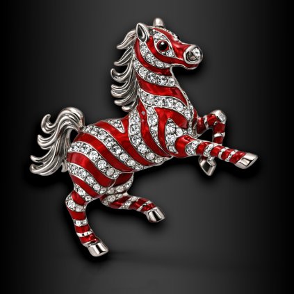 EQUARIA – luxusní brož s motivem ušlechtilého zvířete (9)