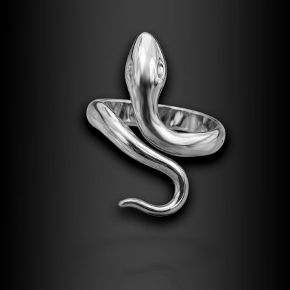 Dámský otevřený prsten Fiorenza ve tvaru hada (3)