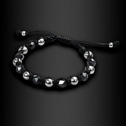 Pánský náramek Ricavo Shamballa s ocelovými korálky (1)