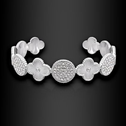 Luxusní dámský ocelový náramek Vivessia ve stylu Alhambra (1)