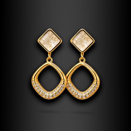 Dámské ocelové náušnice Valcoria se zirkony (1)