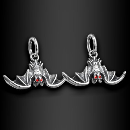 Dámské ocelové náušnice Miressa ve tvaru netopýra se zirkony (1)