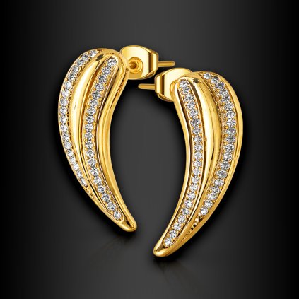 Dámské ocelové náušnice Sornelia se zirkony (1)