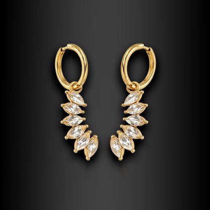 Dámské ocelové náušnice Kardisia se zirkony (1)