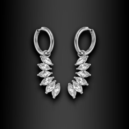 Dámské ocelové náušnice Kardisia se zirkony (3)