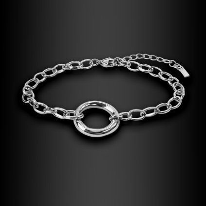 Dámský ocelový náramek Arelia s centrálním kruhem (3)