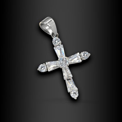 Dámský ocelový křížek Caralyn se zirkony ♀️ DG Šperky