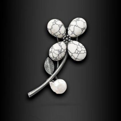 Dámská brož Lysmera ve tvaru květu (4)