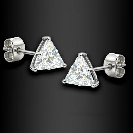 Dámské ocelové náušnice pecky Triglea (1)