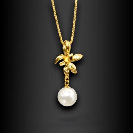 Dámský ocelový náhrdelník Altea s říční perlou (1)