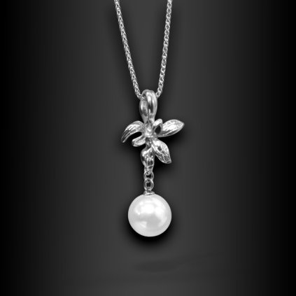 Dámský ocelový náhrdelník Altea s říční perlou (3)