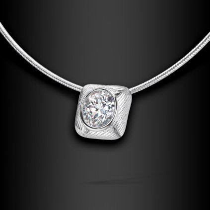 Dámský ocelový náhrdelník Liorea se zirkonem (1)