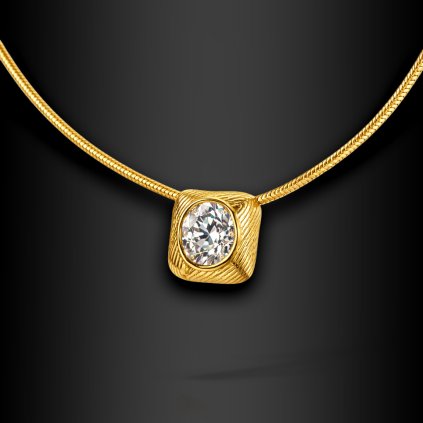 Dámský ocelový náhrdelník Liorea se zirkonem (3)