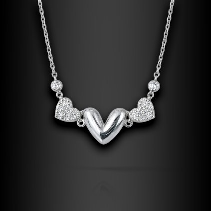 Dámský jemný ocelový náramek a náhrdelník Noreya se symbolikou srdce (7)