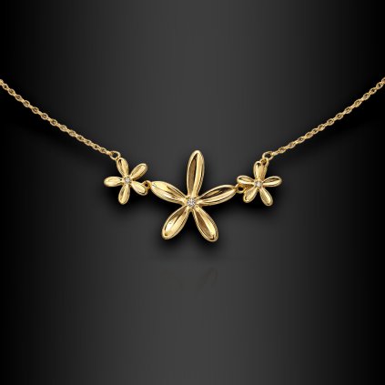 Dámský ocelový náhrdelník a náramek Vamirea s květinovým motivem (1)