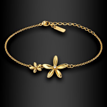 Dámský ocelový náhrdelník a náramek Vamirea s květinovým motivem (3)