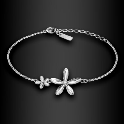 Dámský ocelový náhrdelník a náramek Vamirea s květinovým motivem (5)