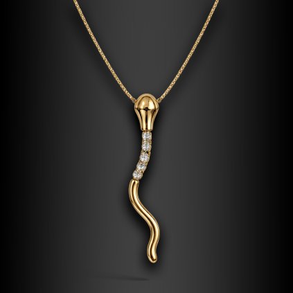 Dámský ocelový náhrdelník Arvenia s pohyblivým hadím přívěskem (3)