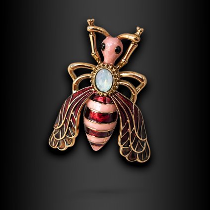Dámská výrazná brož Norelya ve tvaru vosy (1)