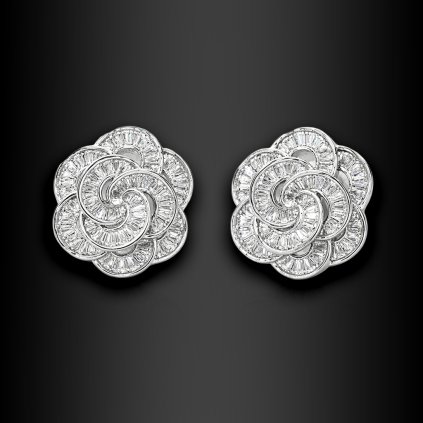 Dámské výrazné náušnice Almirae se zirkony (1)