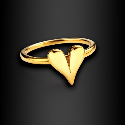 Dámský jemný ocelový prsten Carmira se srdíčkem (1)