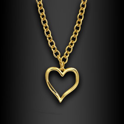 Dámský ocelový náhrdelník Corazia se symbolem srdce, nastavitelná délka (1)