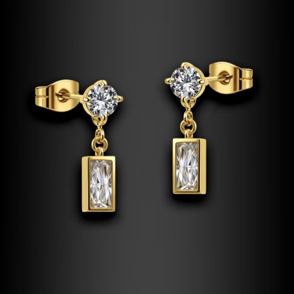 Jemné dámské ocelové náušnice Avelynne se zirkony (1)