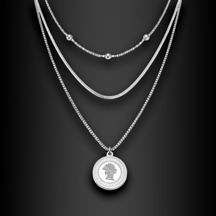 Dámský trojitý ocelový náhrdelník Helenia (1)