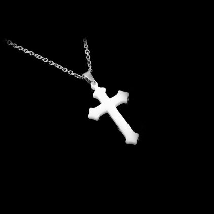 Keramický křížek Ravinae s ocelovým řetízkem (1)