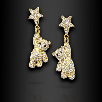 Dámské ocelové náušnice Lovenia s motivem medvídků a zirkony (1)