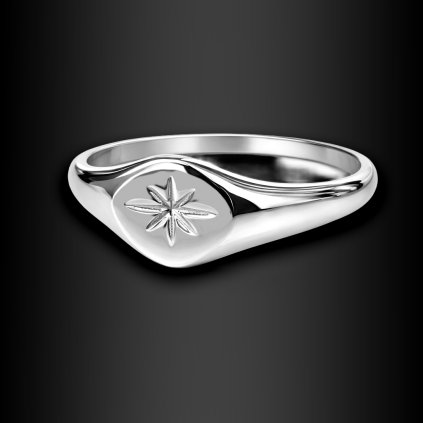 Dámský ocelový prsten Star s vybrušovanou hvězdou (1)