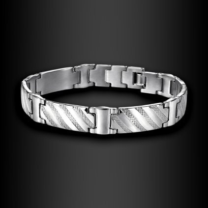 Pánský ocelový náramek Velamir z plochých destiček (1)