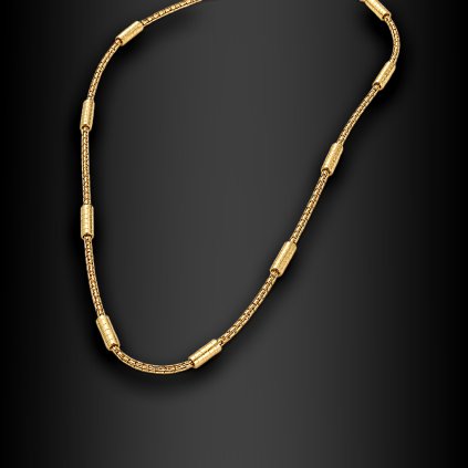 Unisex ocelový řetízek Maruvio ve zlatém provedení (1)