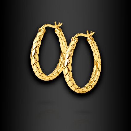 Dámské ocelové náušnice Amariya ve zlatém provedení (1)