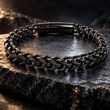 Pánský ocelový náramek Varkon Black (6)