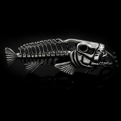 Mohutný přívěsek Piranha nejen pro rybáře - Chirurgická ocel  + Řetízek zdarma + Doprava zdarma