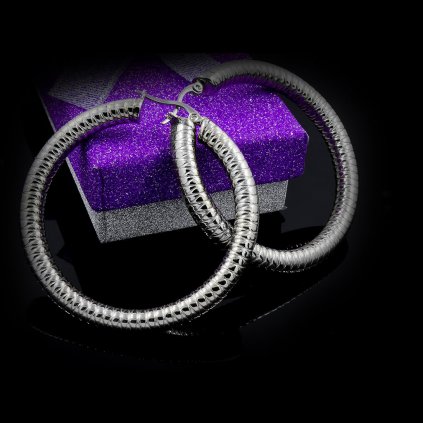 *Náušnice mohutnější ocelové kruhy | DG Šperky  + Dárkové balení zdarma