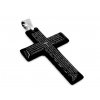 ❗VYPRODÁNO❗Masivnější ocelový Křížek s úryvkem z Bible Black | DG Šperky  + Řetízek zdarma + Doprava zdarma + Dárkové balení zdarma