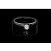 Dámský prsten Black se šperkařskou keramikou a zirkonem | DG Šperky  + Doprava zdarma + Dárkové balení zdarma