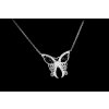 Ocelový Náhrdelník Motýlek se zirkony | DG Šperky  + Doprava zdarma + Dárkové balení zdarma