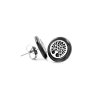 Náušnice kulaté keramické pecičky s stromem života - Chirurgická ocel  + Doprava zdarma + Dárkové balení zdarma