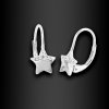 Stříbrné visací náušnice ve tvaru hvězdiček - Stříbro 925/1000 se zirkony  + Doprava zdarma + Dárkové balení zdarma