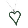 Krásný přívěsek Srdce v zeleném provedení se zirkony | DG Šperky  + Doprava zdarma + Dárkové balení zdarma