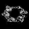 ❗VYPRODÁNO❗Pánský ocelový náramek s lebkami pro rockery a motorkáře | DG Šperky  + Doprava zdarma + Dárkové balení zdarma