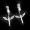 Náušnice Winged Sword na kroužku | DG Šperky
