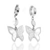 Výrazné náušnice Motýlci - Chirurgická ocel se zirkony a perletí  + Doprava zdarma + Dárkové balení zdarma