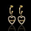 Visací náušnice Srdíčka Love Gold | DG Šperky  + Doprava zdarma + Dárkové balení zdarma
