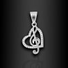 ❗VYPRODÁNO❗Přívěsek Láska k hudbě - Chirurgická ocel se zirkony  + Řetízek zdarma + Doprava zdarma + Dárkové balení zdarma